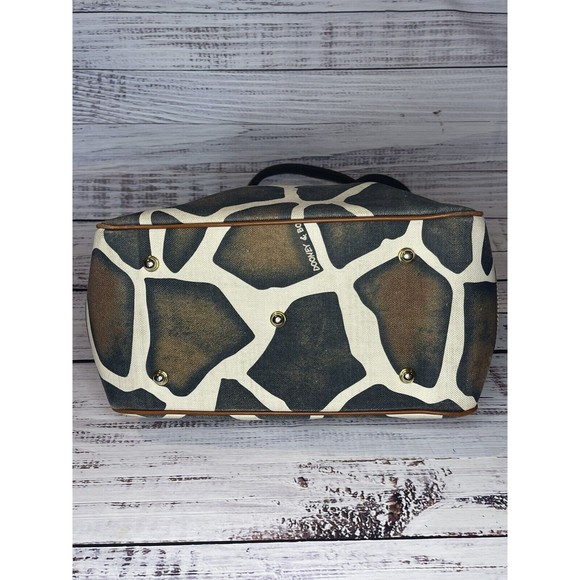 Dooney & Bourke Giaraff Animal Print Canvas Tag Tote Shoulder Bag Purse - Picture 8 of 16